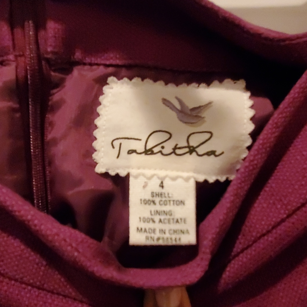 Tabitha Purple Burlap Skirt with Asymmetric Pleats - Picture 5 of 7